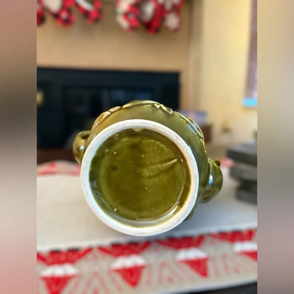 Vintage Green Ceramic Teapot
